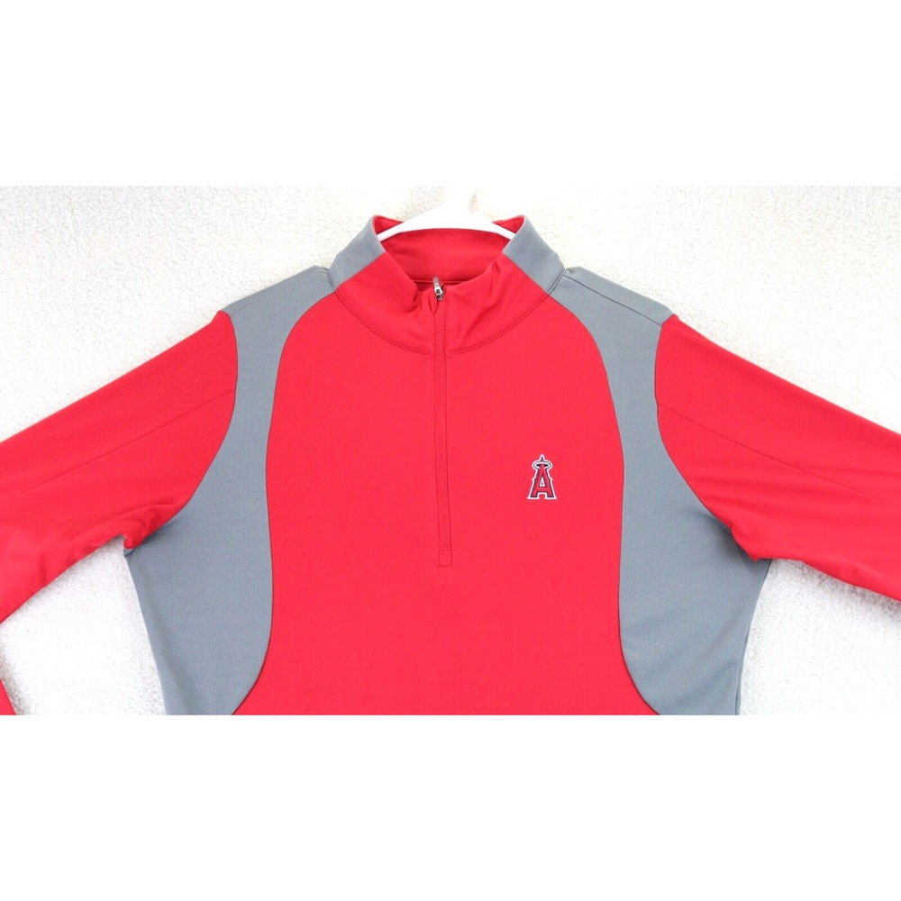 Antigua Los Angeles Angels Womens Pullover Athletic Jacket Red Gray Size L - Picture 3 of 16